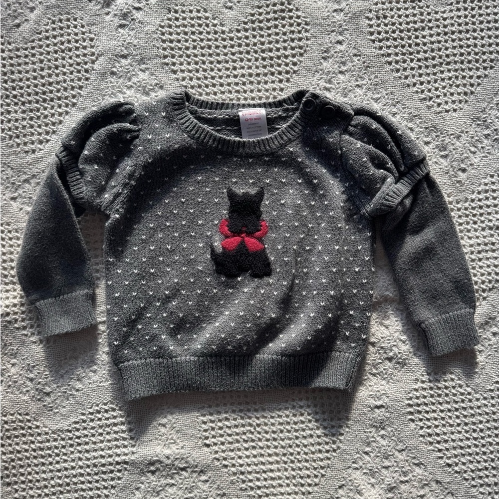 Gymboree Scottie Sweater Cotton 12/18 months